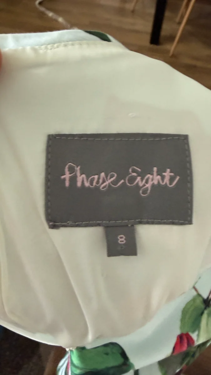 Sukienka Phase Eight w czerwone róże | rozmiar 8 | ołówkowa midi premium